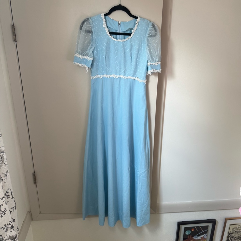 Vintage 1970s Handmade Prom Bridesmaid Dress